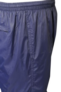 U375 online ordering line mountain sports shorts supply sweat long-distance running net color invisible zipper back pocket sports pants specialty store dark blue 100% polyester detail view-2